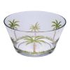 Palm Tree Acrylic Serving Bowls, Unbreakable Small Plastic Bowls, Soup Bowls, Salad Bowls, Cereal Bowl for Snacks, BPA Free