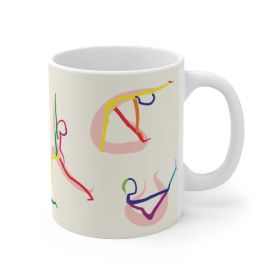 Stick Figure Yoga Poses Coffee Tea Mug