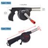 BBQ Hand Blower Household Portable Fan Air Blower for Grill Outdoor Cooking Picnic Camping Hand Crank Tool Stove Combustion Tool