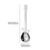 1pc Guitar Shaped Spoon; Creative Stainless Steel Guitar Shaped Coffee Stirring Spoon; Milk Tea Dessert Pastry Ice Cream Spoon; Gift; Kitchen Accessor