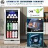 Premium 15-inch Mini Beverage Refrigerator / Wine Cooler - Built-in & Freestanding, 120 Cans, Adjustable Shelves, LED Lighting, Quiet, ETL Certified