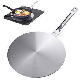Heat Diffuser Simmer Ring Plate, Stainless Steel With Stainless Handle, Induction Adapter Plate For Gas Stove Glass Cooktop Converter, Flame Guard Ind (Option: 7.5Inch)