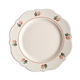 Retro American Pastoral Style Rose Edge Ceramic Dining Plate (Option: White-7inch dining plate)