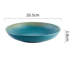 Home High-grade And Good-looking Western Food Steak Plate (Option: 028inch Malachite green)