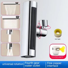Kitchen Faucet Splash-proof Water Universal Sprinkler (Option: Fourth Gear Silver)