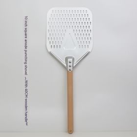 8-inch 10-inch Square Punching Pizza Shovel (Option: Wooden handle-10inches)