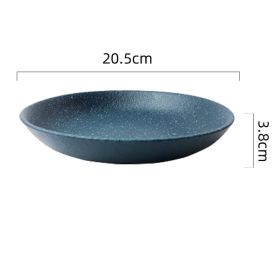 Home High-grade And Good-looking Western Food Steak Plate (Option: 028inch Navy Blue)