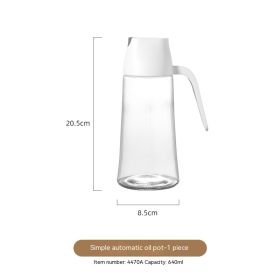 Glass Oiler Oil Filling And Pouring Oil Leak-proof Automatic Opening And Closing Soy Sauce And Vinegar Oil Tank Oil Bottle (Option: Minimalist Style)