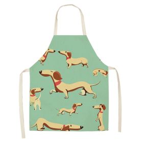 Cartoon Puppy Sleeveless Apron Home Daily Use (Option: W 02503-68x55cm)