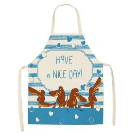 Cartoon Puppy Sleeveless Apron Home Daily Use (Option: W 02501-68x55cm)