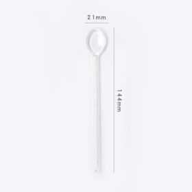 Creative Milk Dessert Spoon Colorful Transparent High Temperature Resistant Glass (Option: BJ00419)