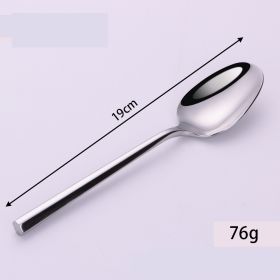 Stainless Steel Knife Fork And Spoon Set Hexagonal Forging (Option: Natural Color Main Meal Spoon)
