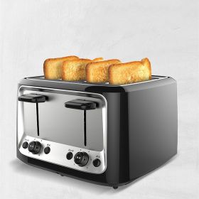 Home Automatic Multifunctional Toaster Four Slot Export (Option: Set-UK)