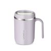 1pc Stainless Steel Cups With Lid; 16 Oz 304 Stainless Steel Tumblers Durable Coffee Mug With Splash Proof Sliding Lid; Drink With Lid Open; Non-Insul