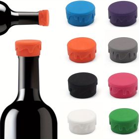 8PCS Wine Stoppers; Reusable Silicone Wine Corks; Silicone Wine Bottle Stopper; Glass Corks Beverages Beer Champagne Bottles For Corks To Keep Wine Fr (Quantity: 8)
