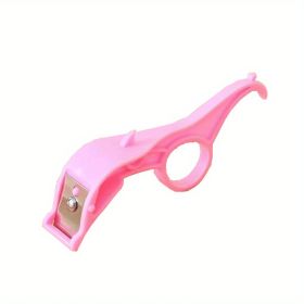 1pc, Portable Fruit Peeler, Stainless Steel Ring Pear Orange Kiwi Peeling Knief, Multi-functional Potato Vegetable Kitchen Dining Tool (Color: Pink)