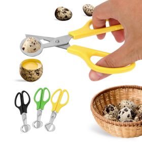 HILIFE Multifunction Cigar Cutters Quail Egg Shell Scissors Rust Resistant Stainless Steel Blade Kitchen Tools Durable (Color: Yellow)