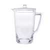 Leading Ware 2.75 Quarts Water Pitcher with Lid, Oval Halo Design Unbreakable Plastic Pitcher, Drink Pitcher, Juice Pitcher with Spout BPA Free