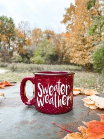 Sweater Weather Campfire Mug (Primary color: Blue)