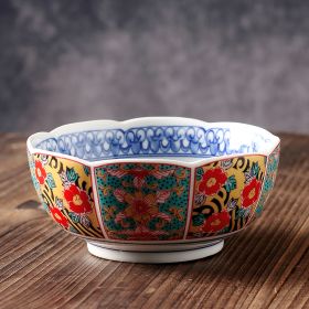 Japanese Ceramic Soup Plate Court Painting Retro Nostalgia (Option: 6inch lotus bowl065)