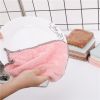 4pcs Thickened Dish Towel; Hanging Hand Towels; Kitchen Rag With Hanging Loop; Bathroom Hand Towels