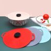 1pc Silicone Fresh-keeping Lid; Spill-proof; Leak-proof And Dust-proof Silicone Pot Lid; Cutlery Silicone Pot Lid
