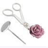 2pcs Piping Flower Scissors/Nail Kitchen Baking Pastry Tool Rose Decor Lifter Fondant Cake Decorating Tray Cream Transfer Set