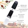 Electric Salt and Pepper Grinders Stainless Steel Automatic Gravity Herb Spice Mill Adjustable Coarseness Kitchen Gadget Sets