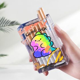 Cute Transparent Cigarette Case Cigarette Lighter (Option: Dinosaur Painting-Default)