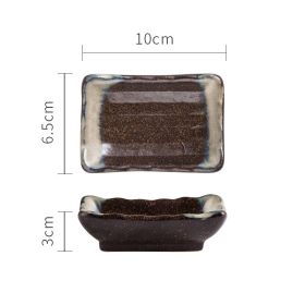 Japanese Ceramic Sauce Seasoning Household Flat Plate (Option: Following fate)