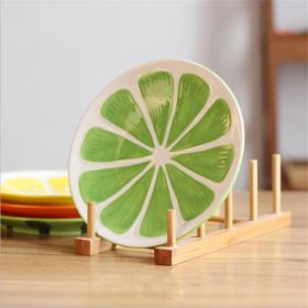 Household Ceramic Plate Creative Fruit 8 Inch (Option: Lime plate)