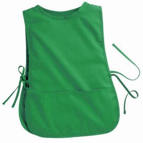 Women's Round Neck Pocket Strap Protective Vest Solid Color Household Vest Apron (Option: Green-XL)